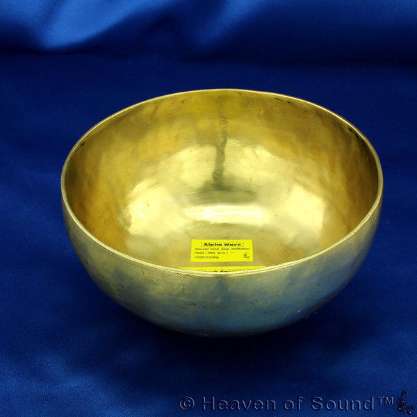 Polished "Alpha Wave" & "Biorhythm Spirit" singing bowl #0987 for meditation & spirituality; only at Heaven of Sound - 1