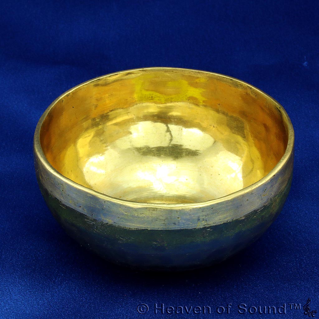Black golden Bengali "Moon synodic" singing bowl #1666 for balancing emotions at Heaven of Sound - 3