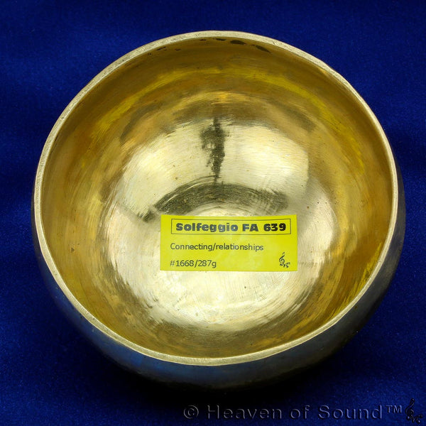 Tiny Bengali "Solfeggio 639" singing bowl #1668 for relationships at Heaven of Sound - 1