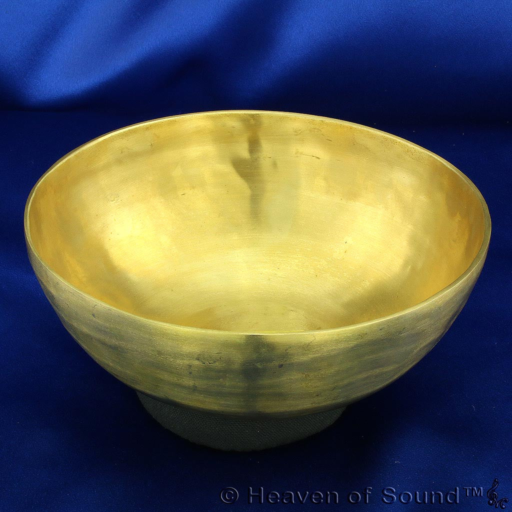 Golden Brushed "Dolphin Tone" Singing Bowl #5275, Enhances Joy & Well-being; only at Heaven of Sound - 3