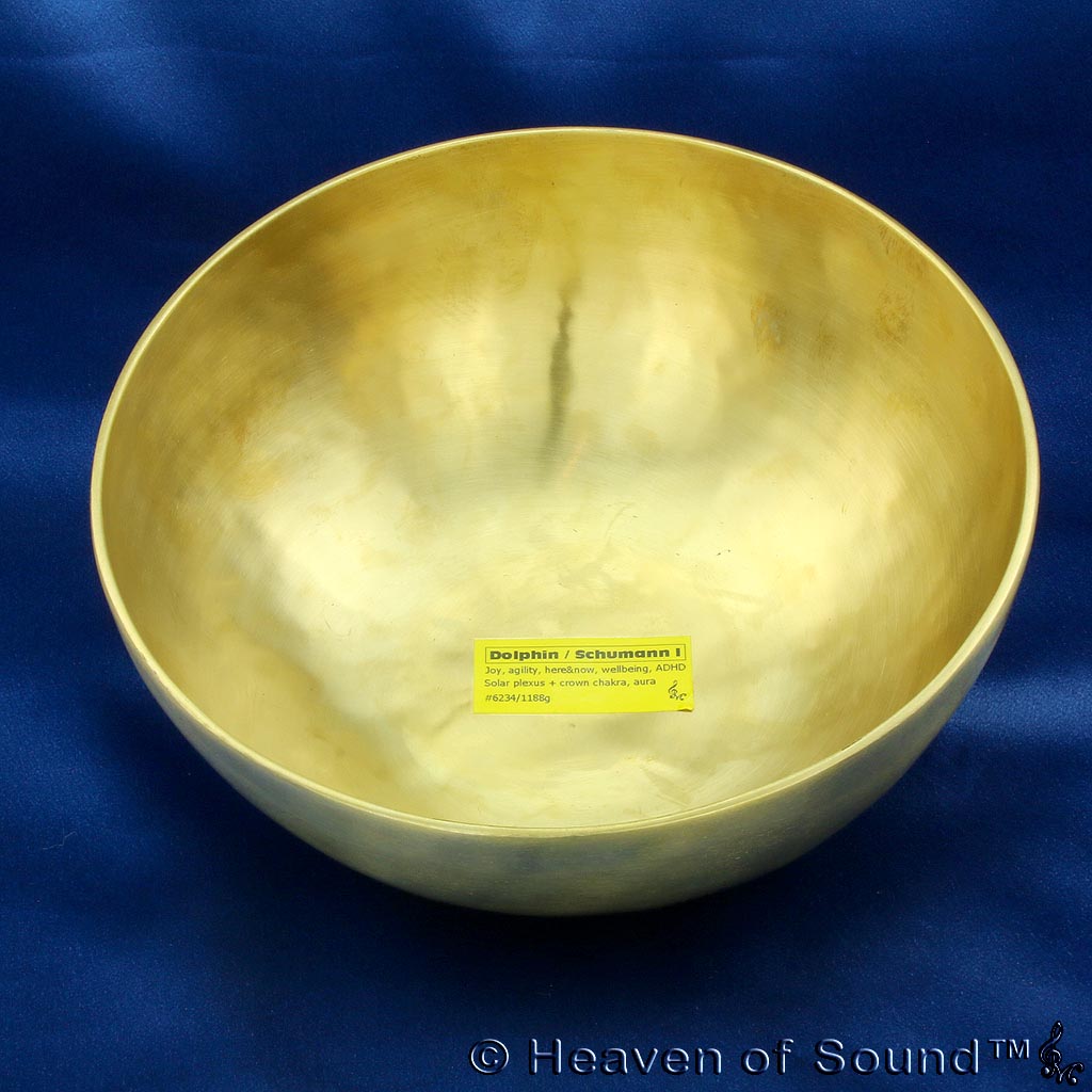 Certified brushed Himalayan singing bowls with Dolphin healing vibration for Well-being and joy, from Heaven of Sound