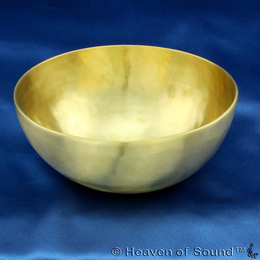 Brushed certified Tibetan singing bowl #BBRH6234 with Dolphin healing vibration for Well-being and joy, from Heaven of Sound