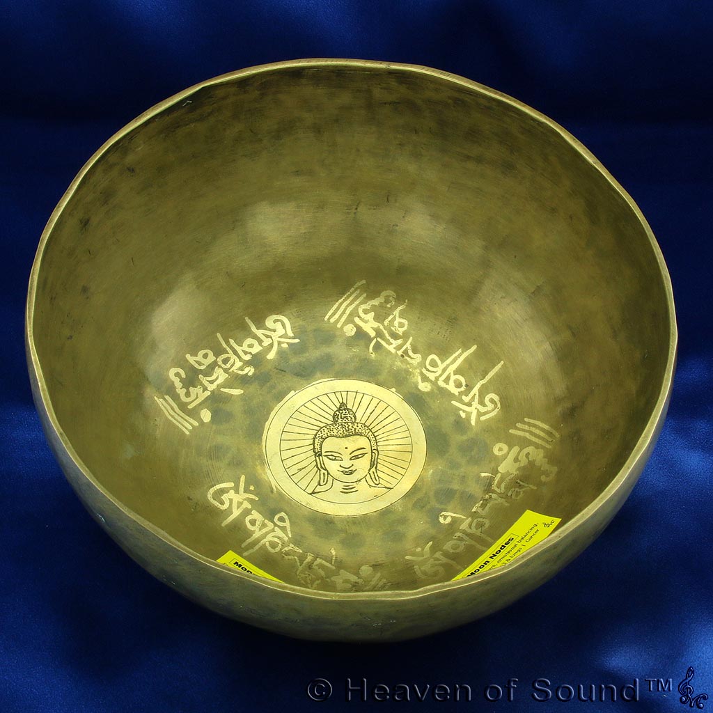 Bronze singing bowl #1041 "Moon metonic + Nodes for cold & flu season at Heaven of Sound
