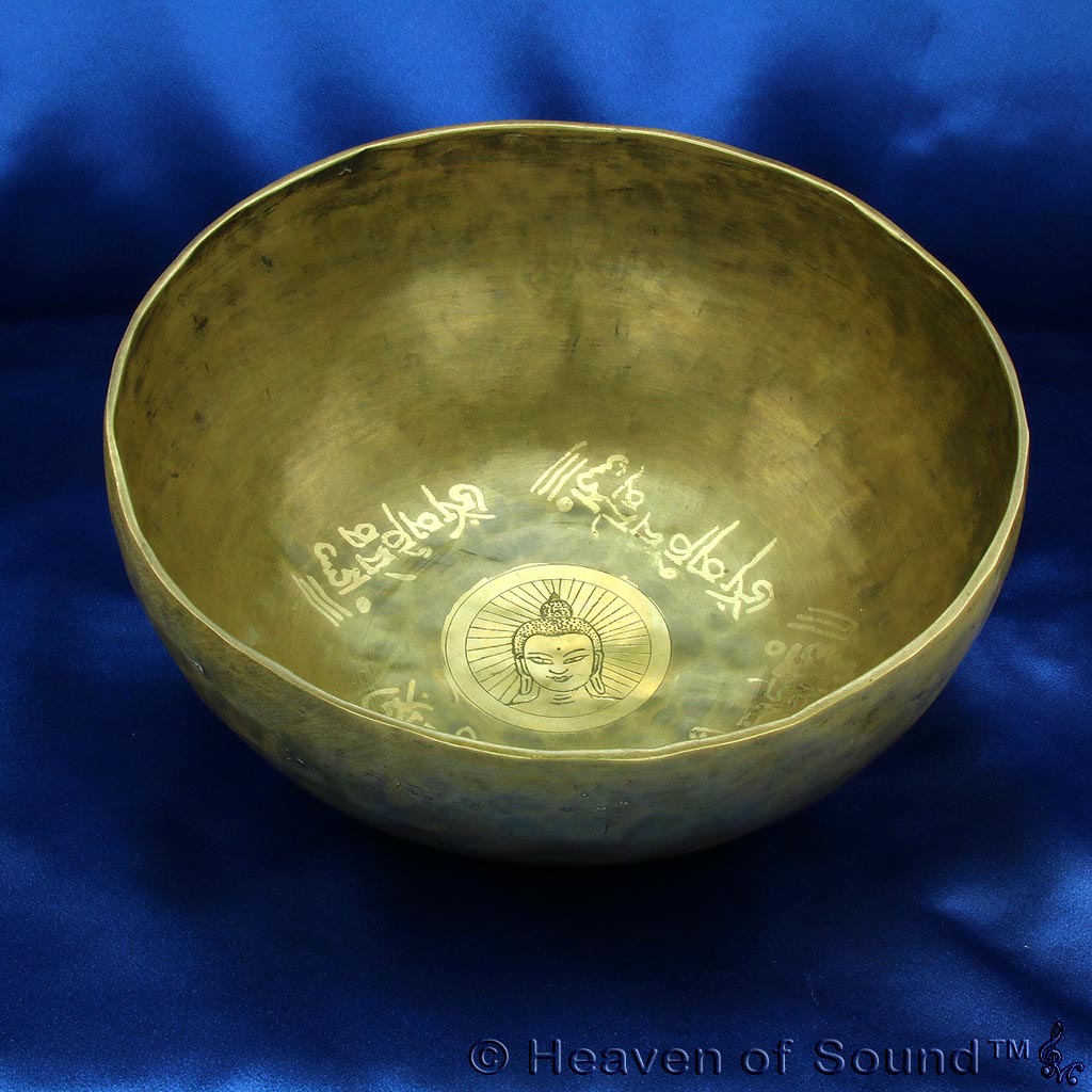 Buddha head singing bowl #1041 "Moon metonic + Nodes for cold & flu season at Heaven of Sound