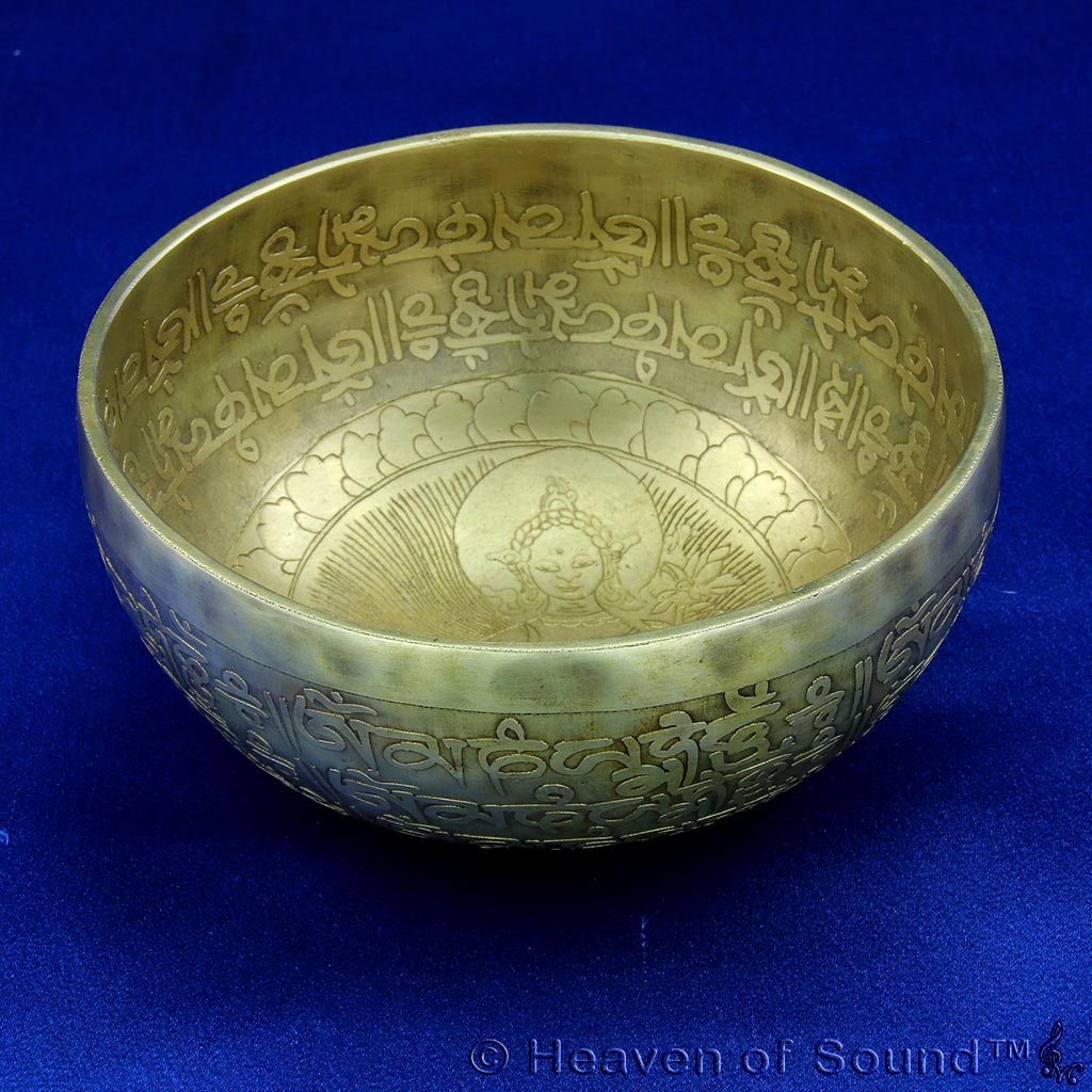Special engraved "Biorhythm Spiritual" + "Hopi Heart Tone" Singing Bowl #2090  at Heaven of Sound - 5