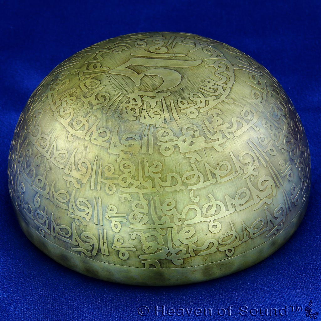 Special engraved "Biorhythm Spiritual" + "Hopi Heart Tone" Singing Bowl #2090  at Heaven of Sound - 4