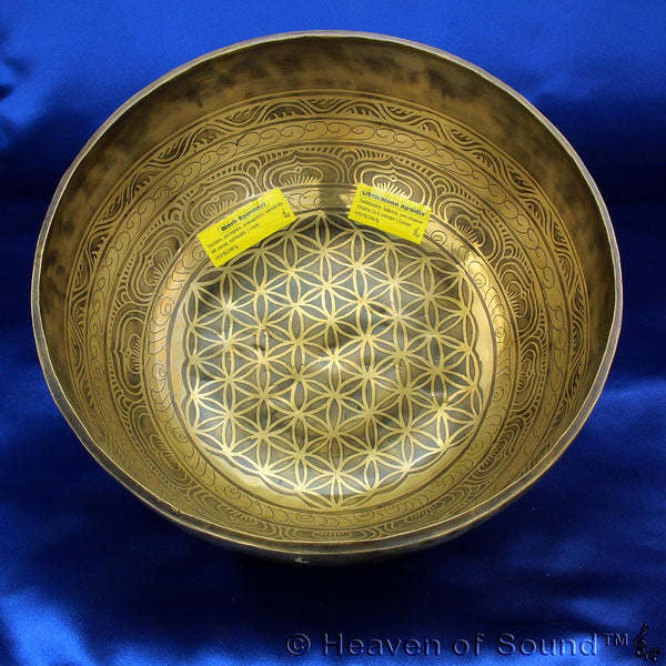 Special Etched & Engraved Singing Bowl "Bio Spiritual" with "Lilith" overtone #5378 for Spiritual Healing at Heaven of Sound
