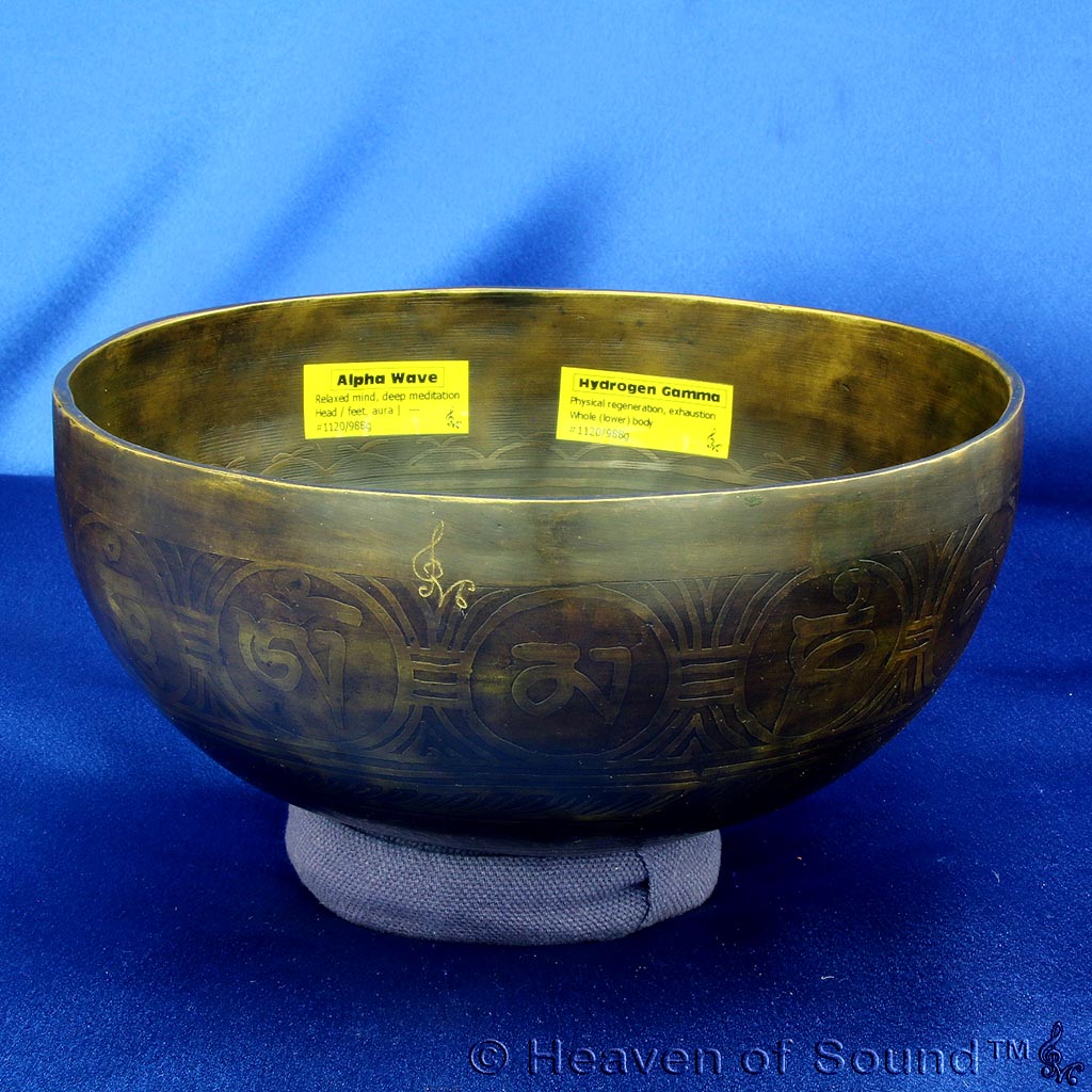 Certified Singing Bowl "Alpha Wave" + "Hydrogen Gamma" #1120 for physical healing & mediation, exclusive at Heaven of Sound - 4