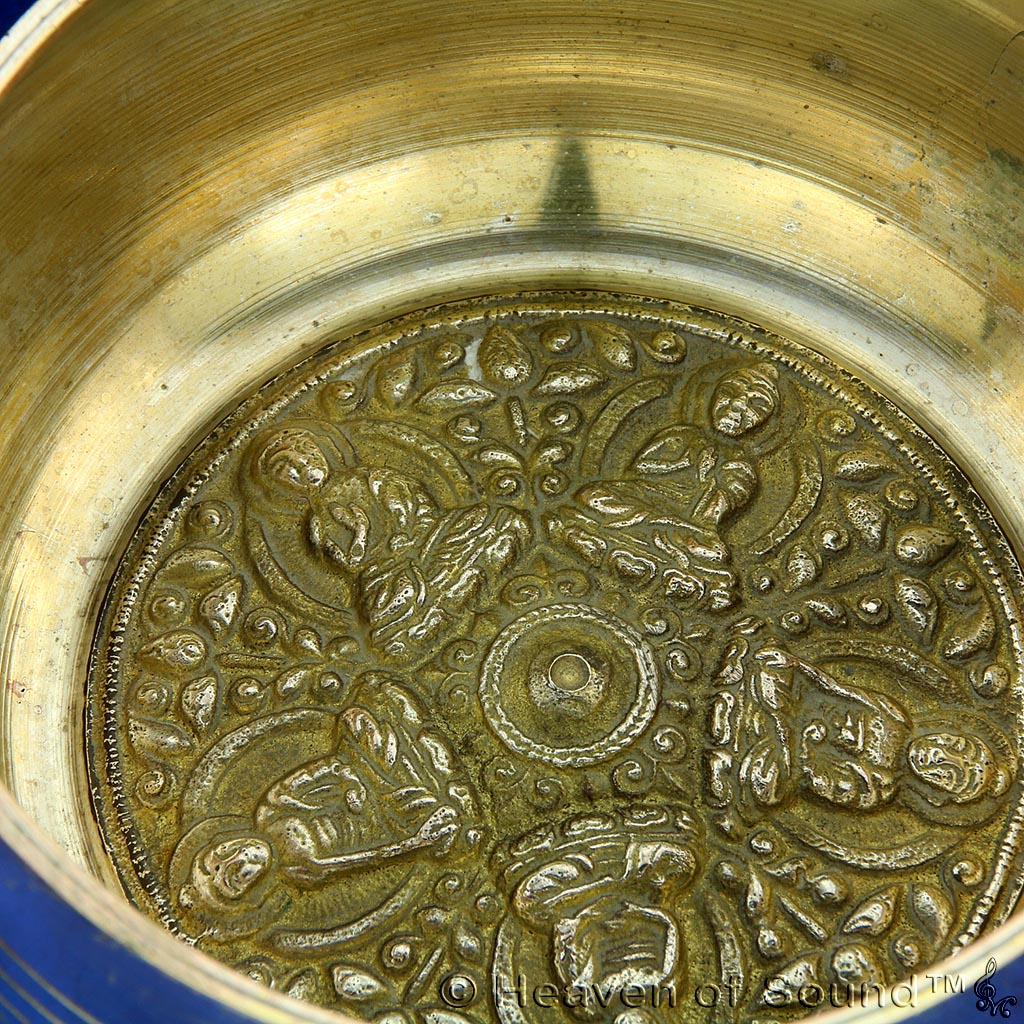 Tri-color singing bowl boxed gift set "Sun" with striker and pad - 3