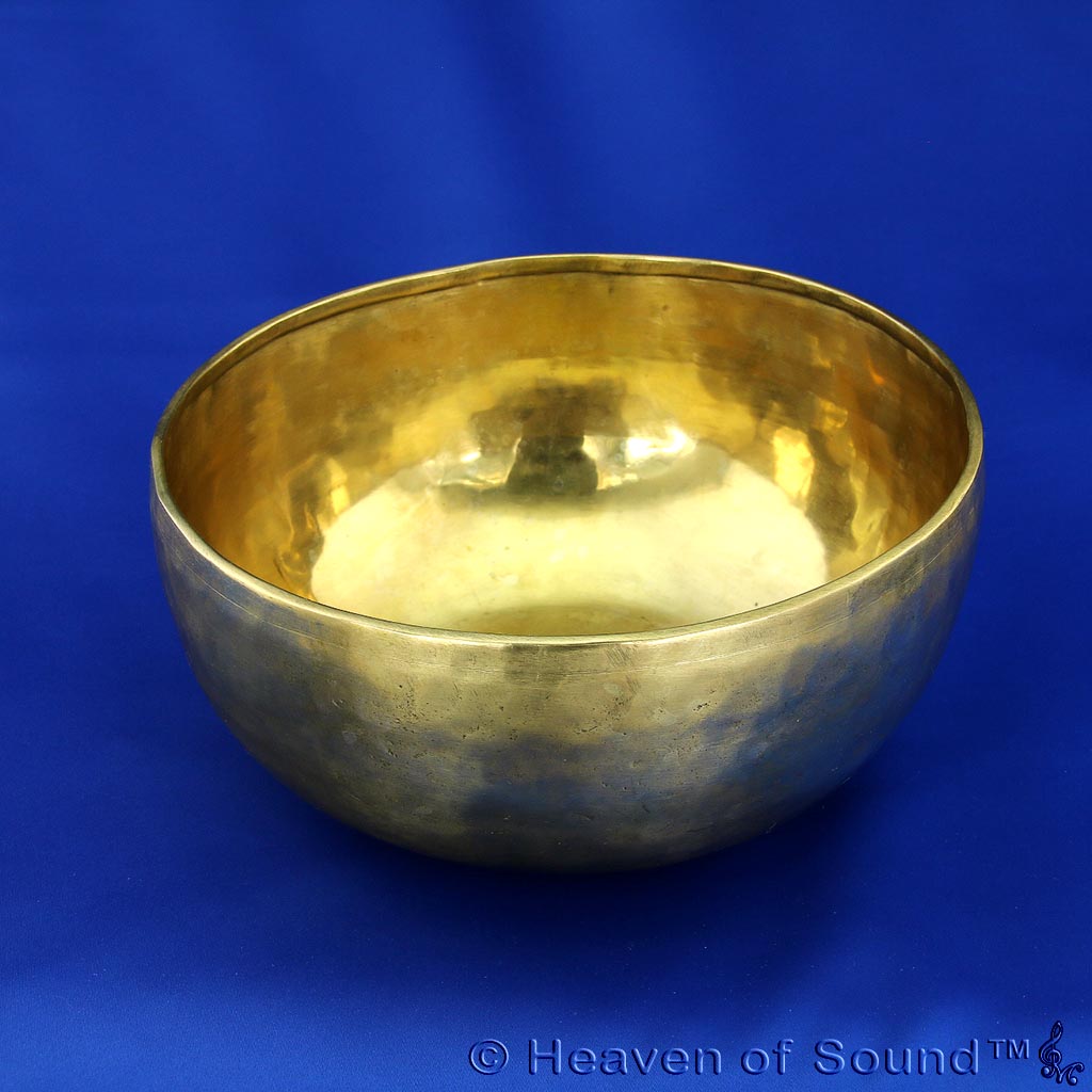 Hand hammered singing bowl for colds or flu