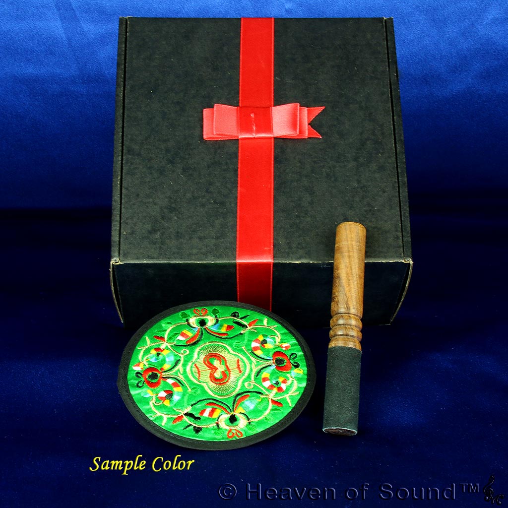 Gift Set  Bengali "Hopi Heart Tone" singing bowl #1661 for Inner Child Work & Self Healing at Heaven of Sound - 