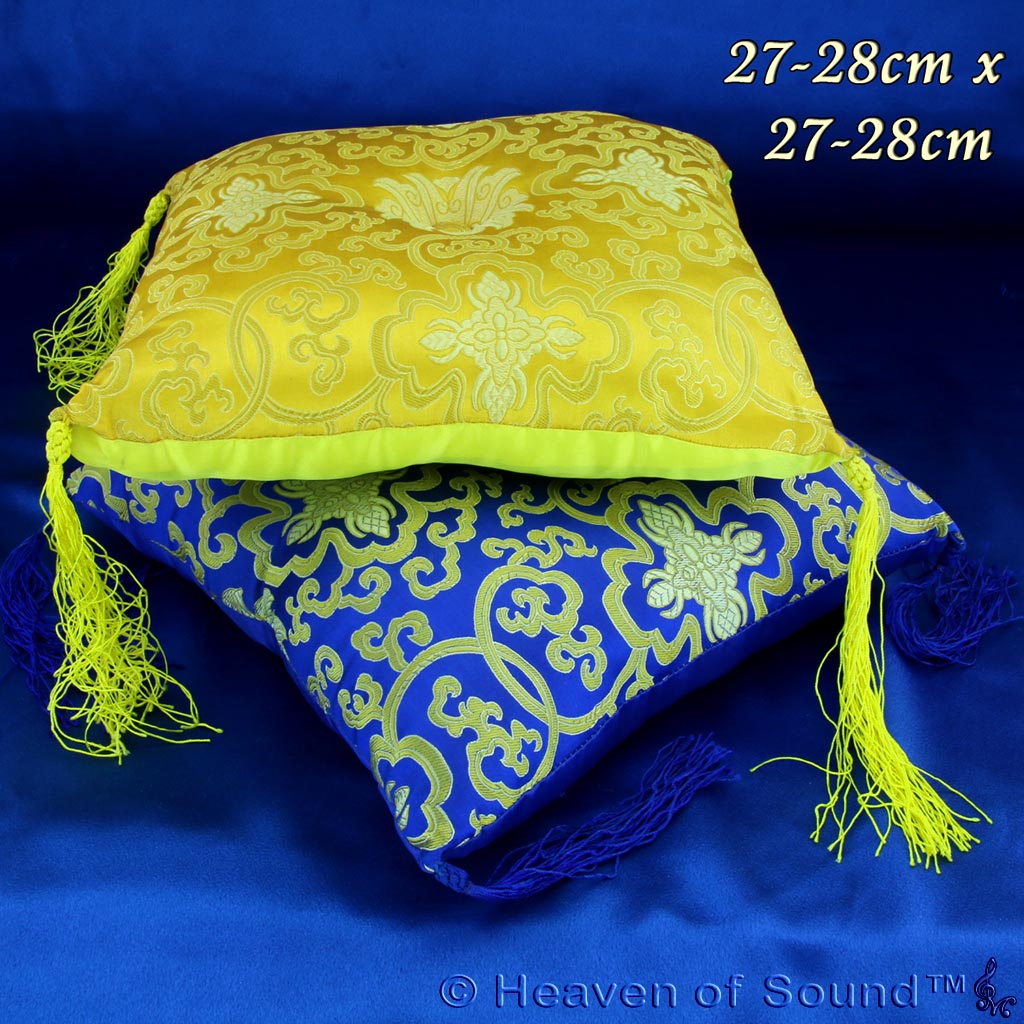 Singing Bowl Brocaded Silk Square Cushions  - Heaven of Sound - 8