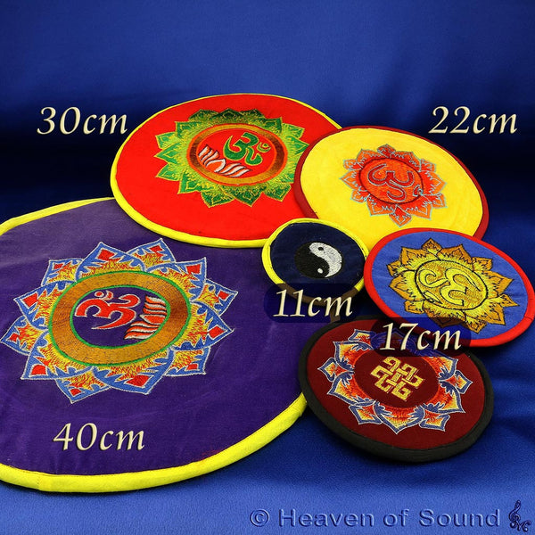 Singing Bowl Embroidered Pads  - Heaven of Sound - 1