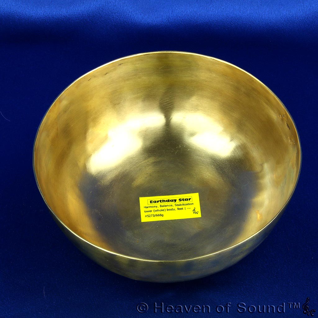 Brushed planetary singing bowl "Earth Day Star", #BBRH5273, from Heaven of Sound - 3