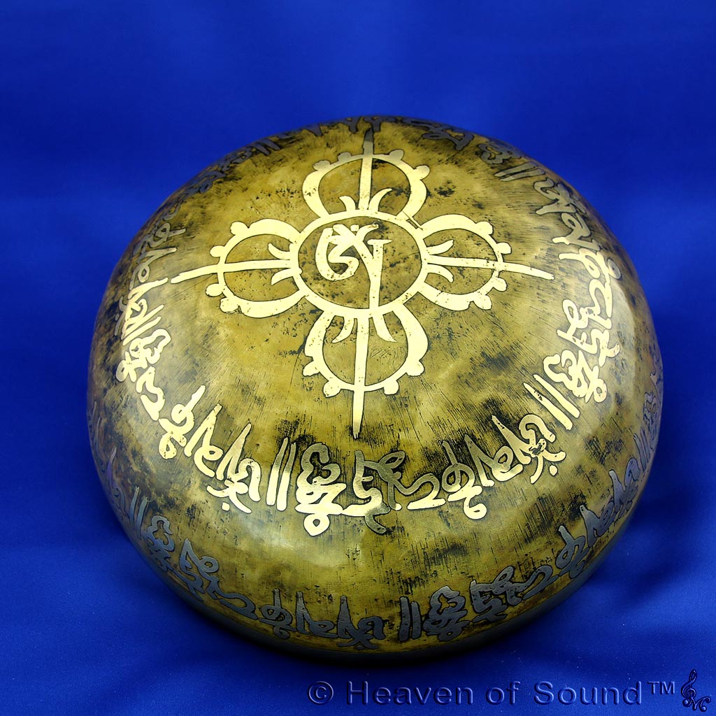 Etched + engraved planetary singing bowl "Eros + Solarsystem", #BEEH2221, from Heaven of Sound - 5