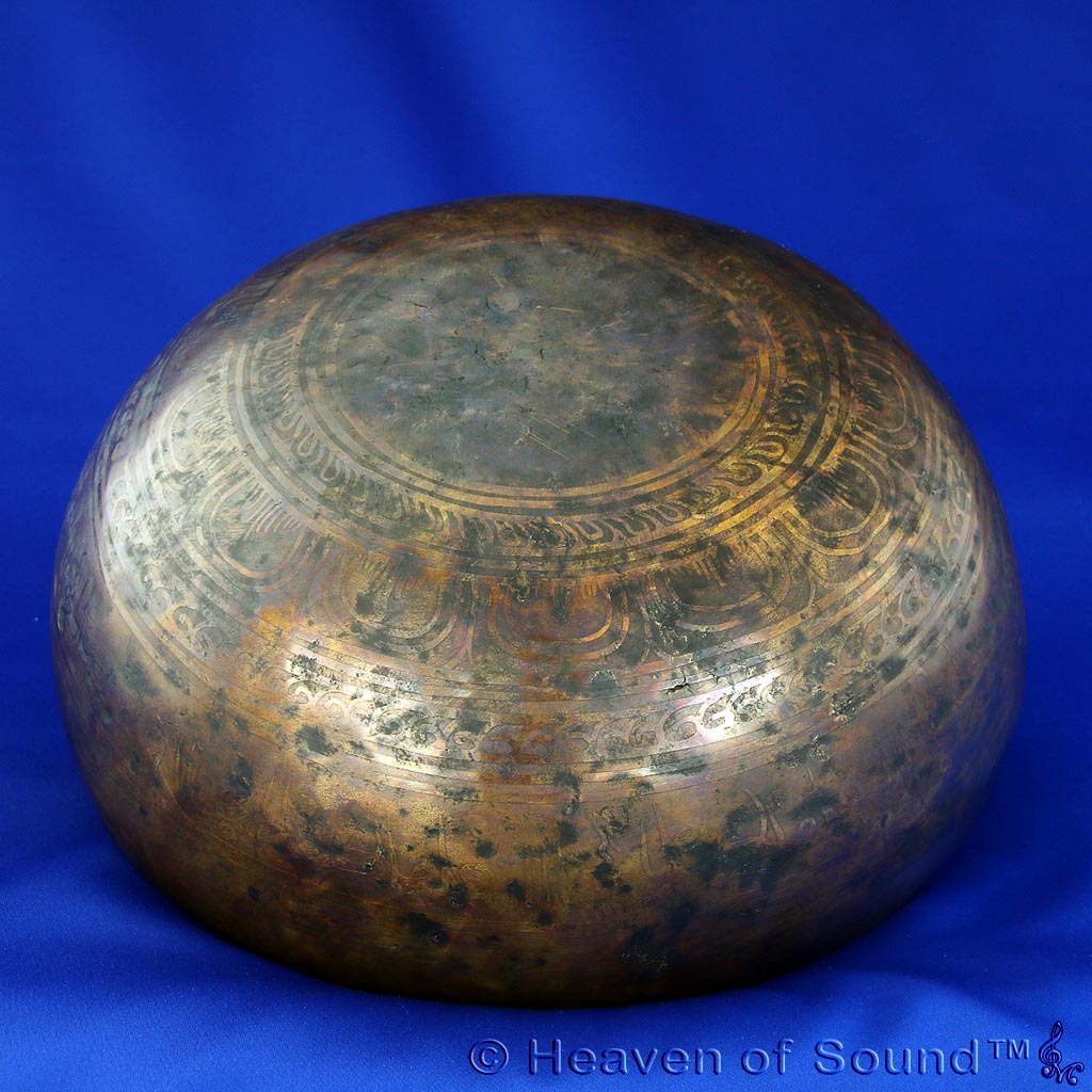 Dark Etched singing bowl - repiratory & community