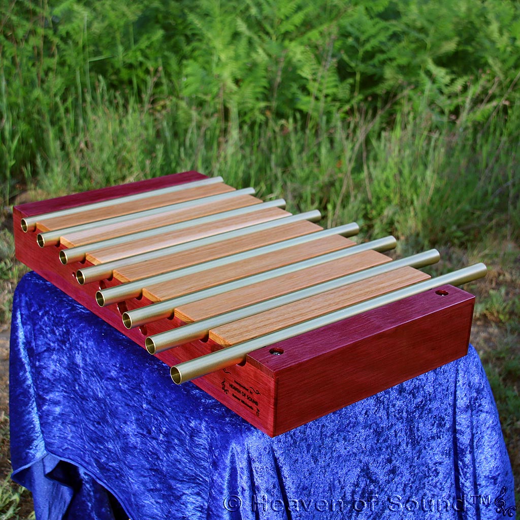 Custom made tuned Chakra Tubular Bell Set hand-crafted at Heaven of Sound - 11