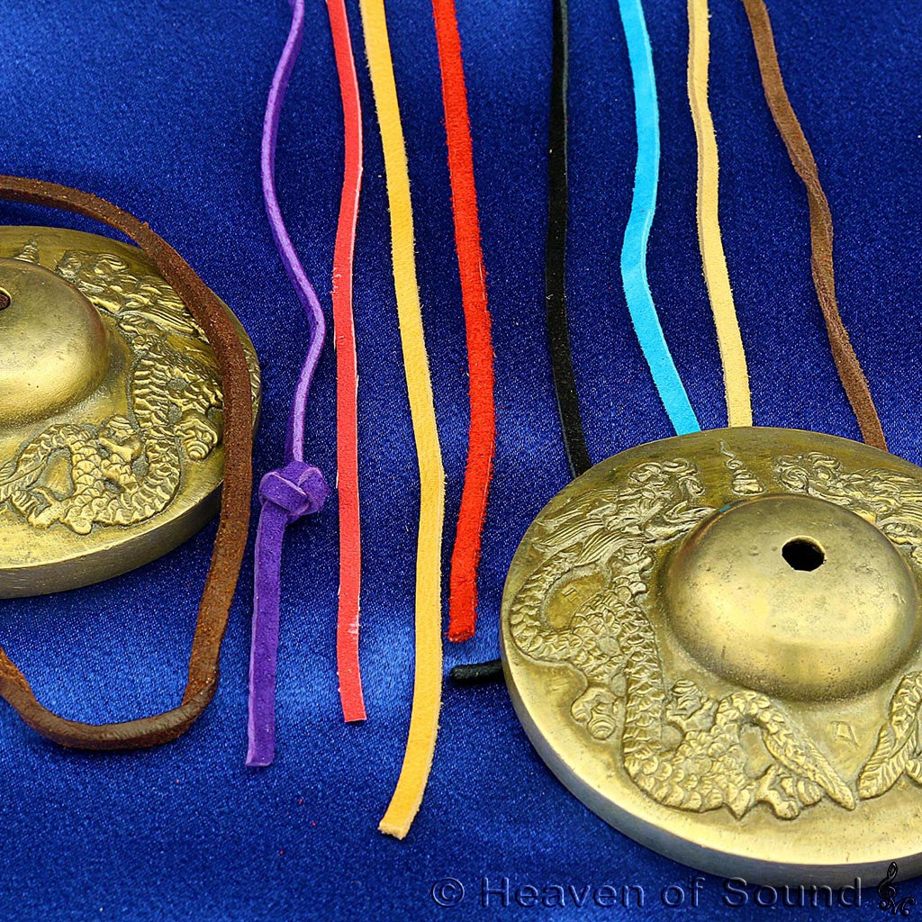 Colored Suede Straps for Tingshas / Tibetan Cymbals  - Heaven of Sound - 2
