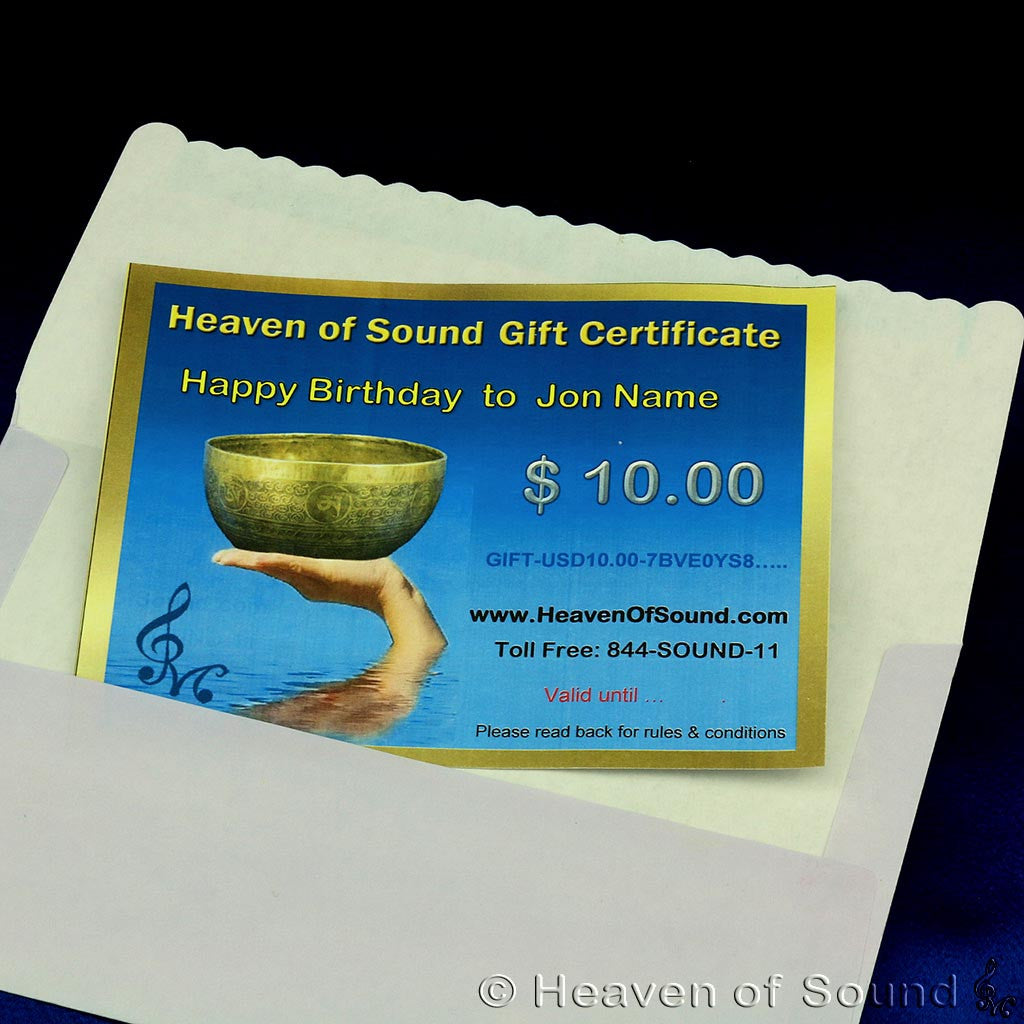 A Gift Certificate for Shopping at Heaven of Sound $10.00 - Black Friday Deal at Heaven of Sound - 3