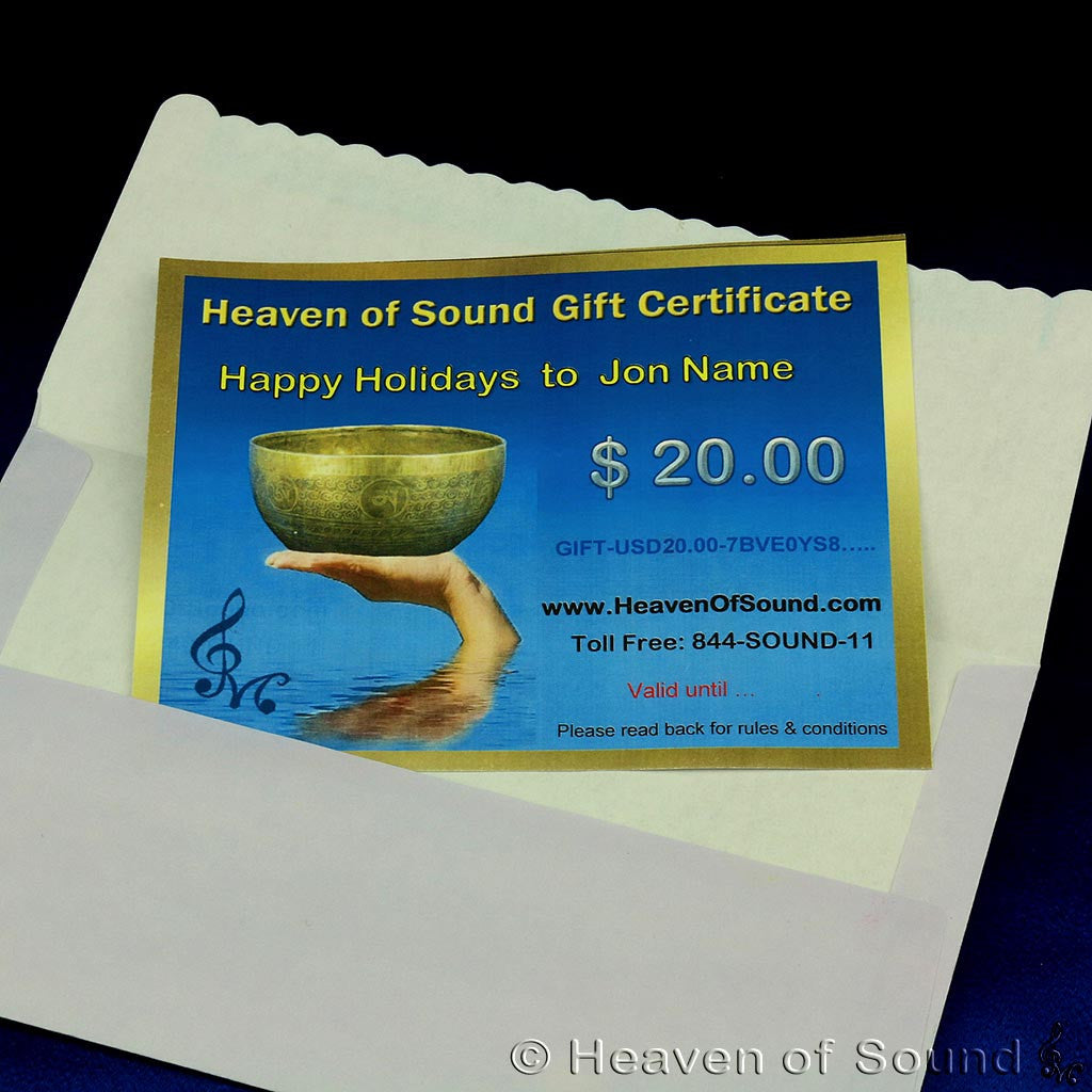 A Gift Certificate for Shopping at Heaven of Sound $20.00 - Black Friday Deal at Heaven of Sound - 4