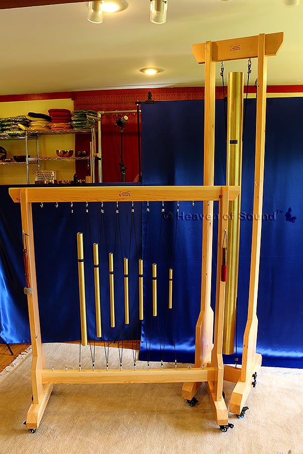 7 + 1 Custom made special tuned Tubular Bells with 2 wooden stands, Kevin C.