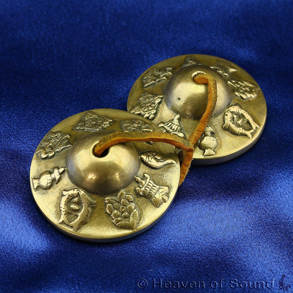 Tingsha / Tibetan Cymbal Ashtamangala Small - Heaven of Sound - 2